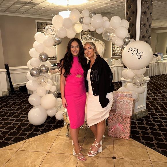 Pink ribbed cut out midi dress - Picture 1 of 1